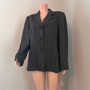 Le Suit Women's Blazer Jacket Suit Separate Size 18 Gray Casual Bussiness office